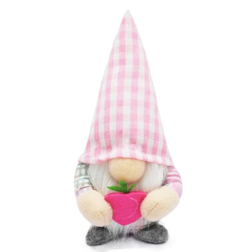 Zarte Rudolphs Pfirsiche/Karo gemusterte Plüsch-Dekorationen, gesichtsloses Ornament, handgefertigtes Geschenk für Kinder Zarte Rudolphs Pfirsiche/Karo gemusterte Plüsch-Dekorationen, gesichtsloses Ornament, handgefertigtes Geschenk für Kinder von Vdaxvme