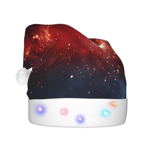 Nikolausmütze Weihnachtsmütze niedliche Weihnachtsmütze rote Herzen Weltraumliebe Nikolausmütze für Erwachsene Frauen Männer von VducK