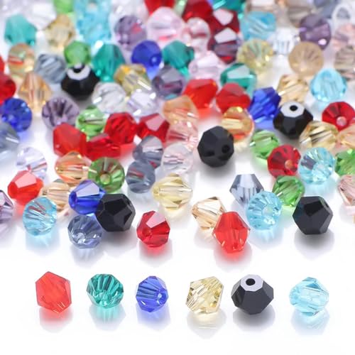 Tschechische Glas-Doppelkegel-Perle, 2/3/4/6/8 mm, facettierte Kristalle, lose Abstandsperlen, DIY für Schmuckherstellung, Zubehör, Handarbeitszubehör, PTHS, 4 mm, 270 Stück Tschechische Glas-Doppelkegel-Perle, 2/3/4/6/8 mm, facettierte Kristalle, lose Abstandsperlen, DIY für Schmuckherstellung, Zubehör, Handarbeitszubehör, PTHS, 4 mm, 270 Stück von VeGiq