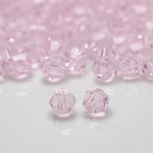 Tschechische Glas-Doppelkegel-Perle, 2/3/4/6/8 mm, facettierte Kristalle, lose Abstandsperlen, DIY für Schmuckherstellung, Zubehör, Handarbeitszubehör, Rosa, 3 mm, 360 Stück Tschechische Glas-Doppelkegel-Perle, 2/3/4/6/8 mm, facettierte Kristalle, lose Abstandsperlen, DIY für Schmuckherstellung, Zubehör, Handarbeitszubehör, Rosa, 3 mm, 360 Stück von VeGiq