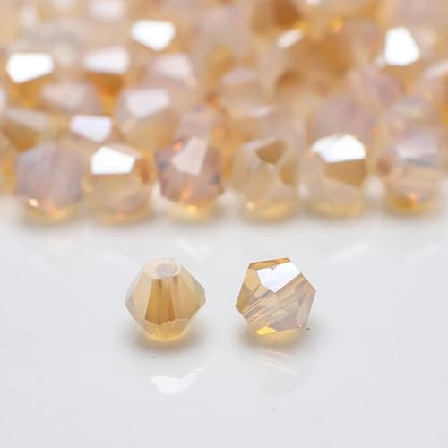 Tschechische Glas-Doppelkegel-Perle, 2/3/4/6/8 mm, facettierte Kristalle, lose Distanzperlen, DIY für Schmuckherstellung, Zubehör, Handarbeitszubehör, 034YLCD20-4 mm, 270 Stück Tschechische Glas-Doppelkegel-Perle, 2/3/4/6/8 mm, facettierte Kristalle, lose Distanzperlen, DIY für Schmuckherstellung, Zubehör, Handarbeitszubehör, 034YLCD20-4 mm, 270 Stück von VeGiq
