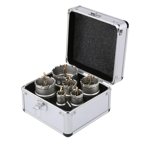 Vearter 6 Stück TCT Lochsägen Set, 22–65mm Hartmetall Lochbohrer Set, Elektrowerkzeug Bohrer für Edelstahl, Hartmetall, Eisen, Baustahl, Aluminium, Legierung, Kunststoff und Glasfaser Vearter 6 Stück TCT Lochsägen Set, 22–65mm Hartmetall Lochbohrer Set, Elektrowerkzeug Bohrer für Edelstahl, Hartmetall, Eisen, Baustahl, Aluminium, Legierung, Kunststoff und Glasfaser von Vearter