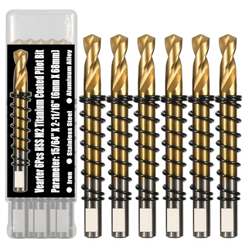 Vearter 6 Stück Pilotbohrer Ø 6 mm, für Lochsäge, HSS M2 Lochsägen Zentrierbohrer für Metall, Edelstahl, Eisen, Aluminiumlegierung, Holz, Kunststoff Vearter 6 Stück Pilotbohrer Ø 6 mm, für Lochsäge, HSS M2 Lochsägen Zentrierbohrer für Metall, Edelstahl, Eisen, Aluminiumlegierung, Holz, Kunststoff von Vearter