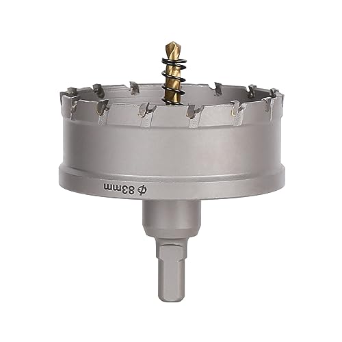 Vearter 83mm Hartmetall Lochsäge, TCT Lochbohrer Bohrer mit Zentrierbohrer, Hartmetallbohrer für Metall, Edelstahl, Baustahl, Aluminium, Kupfer, Eisen, Kunststoff, Glasfaser Vearter 83mm Hartmetall Lochsäge, TCT Lochbohrer Bohrer mit Zentrierbohrer, Hartmetallbohrer für Metall, Edelstahl, Baustahl, Aluminium, Kupfer, Eisen, Kunststoff, Glasfaser von Vearter