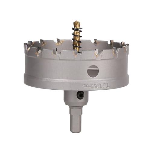 Vearter 93mm Hartmetall Lochsäge, TCT Lochbohrer Bohrer mit Zentrierbohrer, Hartmetallbohrer für Metall, Edelstahl, Baustahl, Aluminium, Kupfer, Eisen, Kunststoff, Glasfaser Vearter 93mm Hartmetall Lochsäge, TCT Lochbohrer Bohrer mit Zentrierbohrer, Hartmetallbohrer für Metall, Edelstahl, Baustahl, Aluminium, Kupfer, Eisen, Kunststoff, Glasfaser von Vearter