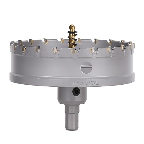 Vearter 114mm Hartmetall Lochsäge, TCT Lochbohrer Bohrer mit Zentrierbohrer, Hartmetallbohrer für Metall, Edelstahl, Baustahl, Aluminium, Kupfer, Eisen, Kunststoff, Glasfaser Vearter 114mm Hartmetall Lochsäge, TCT Lochbohrer Bohrer mit Zentrierbohrer, Hartmetallbohrer für Metall, Edelstahl, Baustahl, Aluminium, Kupfer, Eisen, Kunststoff, Glasfaser von Vearter