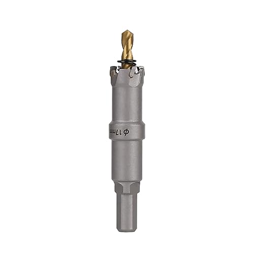 Vearter 17mm Hartmetall Lochsäge, TCT Lochbohrer Bohrer mit Zentrierbohrer, Hartmetallbohrer für Metall, Edelstahl, Baustahl, Aluminium, Kupfer, Eisen, Kunststoff, Glasfaser Vearter 17mm Hartmetall Lochsäge, TCT Lochbohrer Bohrer mit Zentrierbohrer, Hartmetallbohrer für Metall, Edelstahl, Baustahl, Aluminium, Kupfer, Eisen, Kunststoff, Glasfaser von Vearter