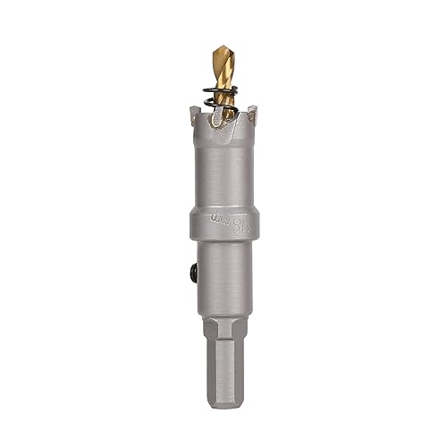 Vearter 18mm Hartmetall Lochsäge, TCT Lochbohrer Bohrer mit Zentrierbohrer, Hartmetallbohrer für Metall, Edelstahl, Baustahl, Aluminium, Kupfer, Eisen, Kunststoff, Glasfaser Vearter 18mm Hartmetall Lochsäge, TCT Lochbohrer Bohrer mit Zentrierbohrer, Hartmetallbohrer für Metall, Edelstahl, Baustahl, Aluminium, Kupfer, Eisen, Kunststoff, Glasfaser von Vearter