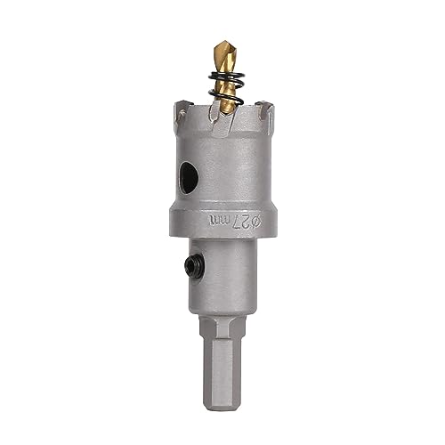 Vearter 27mm Hartmetall Lochsäge, TCT Lochbohrer Bohrer mit Zentrierbohrer, Hartmetallbohrer für Metall, Edelstahl, Baustahl, Aluminium, Kupfer, Eisen, Kunststoff, Glasfaser Vearter 27mm Hartmetall Lochsäge, TCT Lochbohrer Bohrer mit Zentrierbohrer, Hartmetallbohrer für Metall, Edelstahl, Baustahl, Aluminium, Kupfer, Eisen, Kunststoff, Glasfaser von Vearter