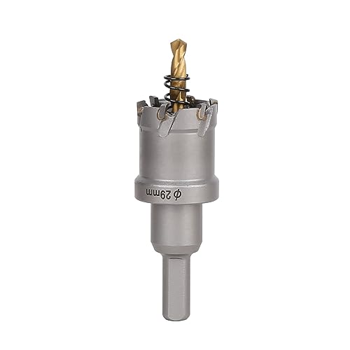 Vearter 29mm Hartmetall Lochsäge, TCT Lochbohrer Bohrer mit Zentrierbohrer, Hartmetallbohrer für Metall, Edelstahl, Baustahl, Aluminium, Kupfer, Eisen, Kunststoff, Glasfaser Vearter 29mm Hartmetall Lochsäge, TCT Lochbohrer Bohrer mit Zentrierbohrer, Hartmetallbohrer für Metall, Edelstahl, Baustahl, Aluminium, Kupfer, Eisen, Kunststoff, Glasfaser von Vearter