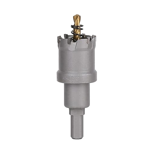 Vearter TCT Lochsäge, 30 mm Hartmetallbohrer mit Zentrierbohrer, Fräser für Hartmetall, Edelstahl, Baustahl, Aluminiumlegierung, Kupfer, Eisen, Kunststoff und Glasfaser Vearter TCT Lochsäge, 30 mm Hartmetallbohrer mit Zentrierbohrer, Fräser für Hartmetall, Edelstahl, Baustahl, Aluminiumlegierung, Kupfer, Eisen, Kunststoff und Glasfaser von Vearter
