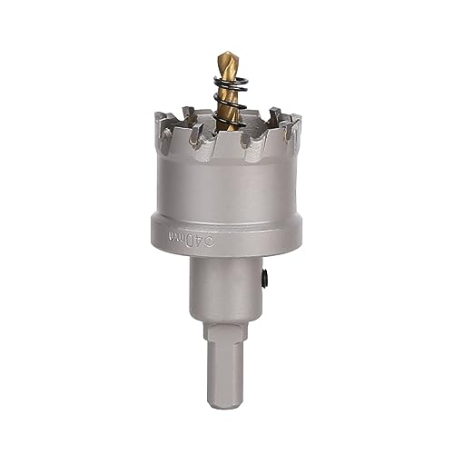 Vearter TCT Lochsäge, 40 mm Hartmetallbohrer mit Zentrierbohrer, Fräser für Hartmetall, Edelstahl, Baustahl, Aluminiumlegierung, Kupfer, Eisen, Kunststoff und Glasfaser Vearter TCT Lochsäge, 40 mm Hartmetallbohrer mit Zentrierbohrer, Fräser für Hartmetall, Edelstahl, Baustahl, Aluminiumlegierung, Kupfer, Eisen, Kunststoff und Glasfaser von Vearter