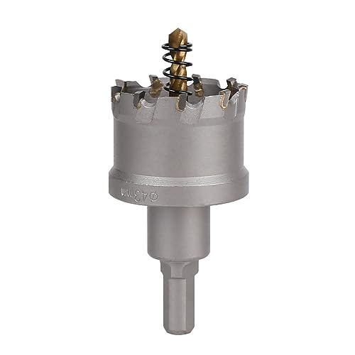 Vearter 43mm Hartmetall Lochsäge, TCT Lochbohrer Bohrer mit Zentrierbohrer, Hartmetallbohrer für Metall, Edelstahl, Baustahl, Aluminium, Kupfer, Eisen, Kunststoff, Glasfaser Vearter 43mm Hartmetall Lochsäge, TCT Lochbohrer Bohrer mit Zentrierbohrer, Hartmetallbohrer für Metall, Edelstahl, Baustahl, Aluminium, Kupfer, Eisen, Kunststoff, Glasfaser von Vearter