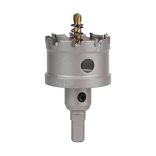Vearter 48mm Hartmetall Lochsäge, TCT Lochbohrer Bohrer mit Zentrierbohrer, Hartmetallbohrer für Metall, Edelstahl, Baustahl, Aluminium, Kupfer, Eisen, Kunststoff, Glasfaser Vearter 48mm Hartmetall Lochsäge, TCT Lochbohrer Bohrer mit Zentrierbohrer, Hartmetallbohrer für Metall, Edelstahl, Baustahl, Aluminium, Kupfer, Eisen, Kunststoff, Glasfaser von Vearter