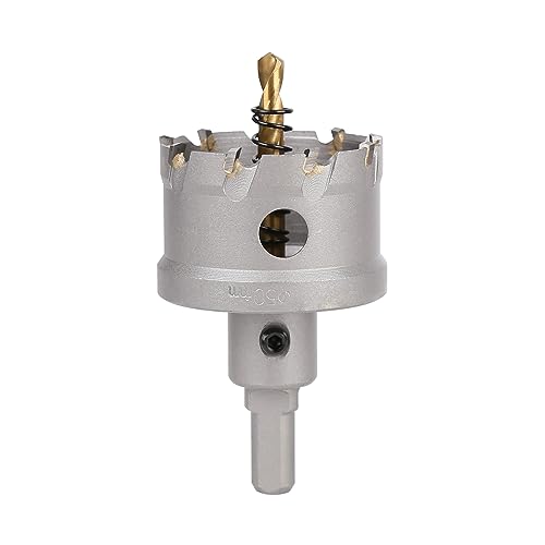 Vearter 50mm Hartmetall Lochsäge, TCT Lochbohrer Bohrer mit Zentrierbohrer, Hartmetallbohrer für Metall, Edelstahl, Baustahl, Aluminium, Kupfer, Eisen, Kunststoff, Glasfaser Vearter 50mm Hartmetall Lochsäge, TCT Lochbohrer Bohrer mit Zentrierbohrer, Hartmetallbohrer für Metall, Edelstahl, Baustahl, Aluminium, Kupfer, Eisen, Kunststoff, Glasfaser von Vearter