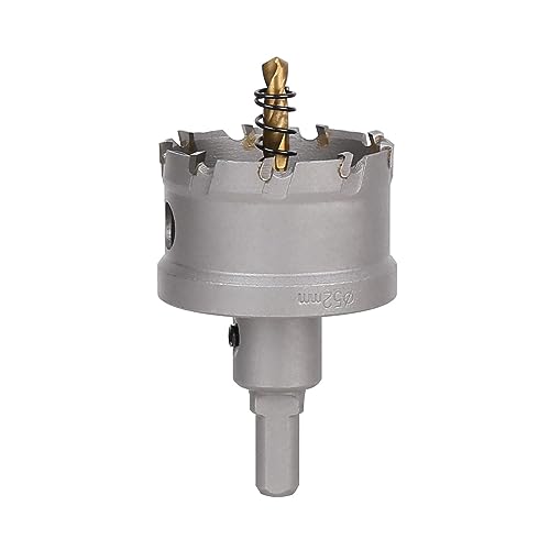 Vearter 52mm Hartmetall Lochsäge, TCT Lochbohrer Bohrer mit Zentrierbohrer, Hartmetallbohrer für Metall, Edelstahl, Baustahl, Aluminium, Kupfer, Eisen, Kunststoff, Glasfaser Vearter 52mm Hartmetall Lochsäge, TCT Lochbohrer Bohrer mit Zentrierbohrer, Hartmetallbohrer für Metall, Edelstahl, Baustahl, Aluminium, Kupfer, Eisen, Kunststoff, Glasfaser von Vearter