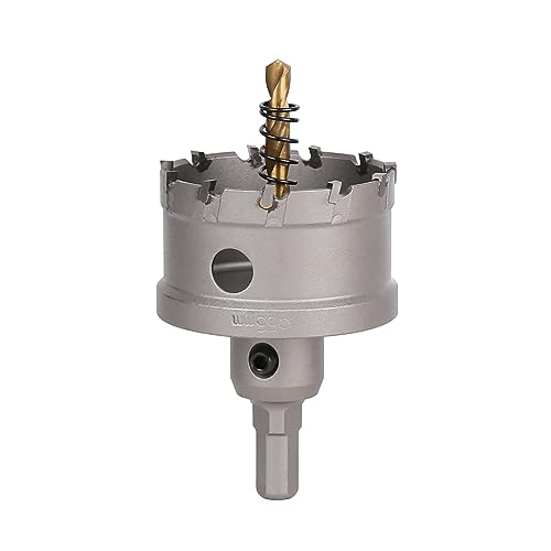 Vearter 55mm Hartmetall Lochsäge, TCT Lochbohrer Bohrer mit Zentrierbohrer, Hartmetallbohrer für Metall, Edelstahl, Baustahl, Aluminium, Kupfer, Eisen, Kunststoff, Glasfaser Vearter 55mm Hartmetall Lochsäge, TCT Lochbohrer Bohrer mit Zentrierbohrer, Hartmetallbohrer für Metall, Edelstahl, Baustahl, Aluminium, Kupfer, Eisen, Kunststoff, Glasfaser von Vearter