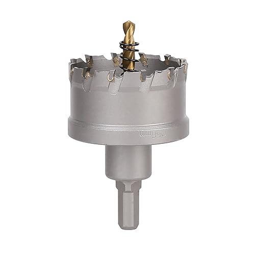 Vearter 56mm Hartmetall Lochsäge, TCT Lochbohrer Bohrer mit Zentrierbohrer, Hartmetallbohrer für Metall, Edelstahl, Baustahl, Aluminium, Kupfer, Eisen, Kunststoff, Glasfaser Vearter 56mm Hartmetall Lochsäge, TCT Lochbohrer Bohrer mit Zentrierbohrer, Hartmetallbohrer für Metall, Edelstahl, Baustahl, Aluminium, Kupfer, Eisen, Kunststoff, Glasfaser von Vearter