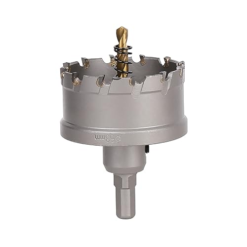 Vearter 63mm Hartmetall Lochsäge, TCT Lochbohrer Bohrer mit Zentrierbohrer, Hartmetallbohrer für Metall, Edelstahl, Baustahl, Aluminium, Kupfer, Eisen, Kunststoff, Glasfaser Vearter 63mm Hartmetall Lochsäge, TCT Lochbohrer Bohrer mit Zentrierbohrer, Hartmetallbohrer für Metall, Edelstahl, Baustahl, Aluminium, Kupfer, Eisen, Kunststoff, Glasfaser von Vearter