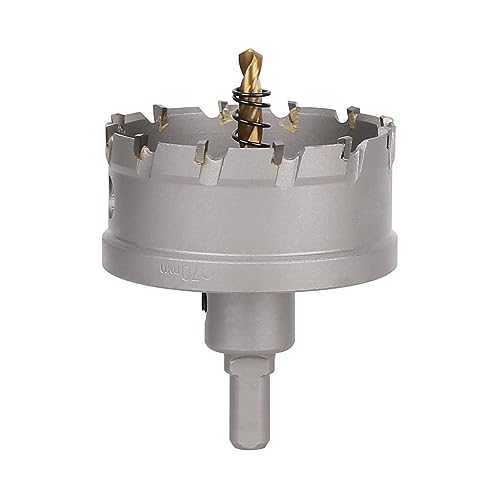Vearter 70mm Hartmetall Lochsäge, TCT Lochbohrer Bohrer mit Zentrierbohrer, Hartmetallbohrer für Metall, Edelstahl, Baustahl, Aluminium, Kupfer, Eisen, Kunststoff, Glasfaser Vearter 70mm Hartmetall Lochsäge, TCT Lochbohrer Bohrer mit Zentrierbohrer, Hartmetallbohrer für Metall, Edelstahl, Baustahl, Aluminium, Kupfer, Eisen, Kunststoff, Glasfaser von Vearter
