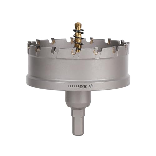Vearter 86mm Hartmetall Lochsäge, TCT Lochbohrer Bohrer mit Zentrierbohrer, Hartmetallbohrer für Metall, Edelstahl, Baustahl, Aluminium, Kupfer, Eisen, Kunststoff, Glasfaser Vearter 86mm Hartmetall Lochsäge, TCT Lochbohrer Bohrer mit Zentrierbohrer, Hartmetallbohrer für Metall, Edelstahl, Baustahl, Aluminium, Kupfer, Eisen, Kunststoff, Glasfaser von Vearter