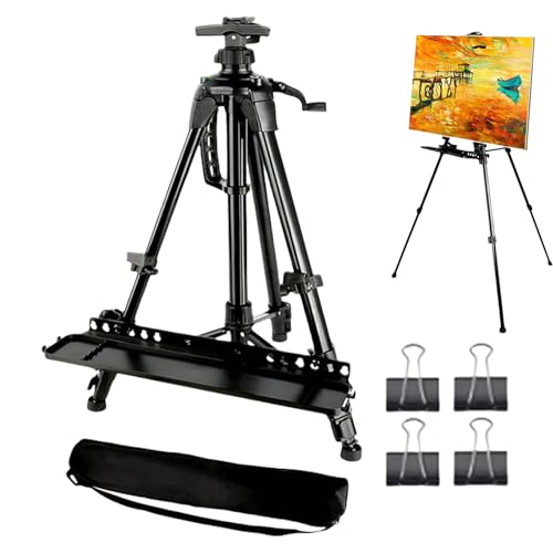 Art Easel Stand, Adjustable Tripod Easel, 20.47 inches Portable Metal Canvas Holder with Paint Tray for Adults, Teens, Tabletop or Floor Use, Indoor and Outdoor Drawing Art Easel Stand, Adjustable Tripod Easel, 20.47 inches Portable Metal Canvas Holder with Paint Tray for Adults, Teens, Tabletop or Floor Use, Indoor and Outdoor Drawing von Veasbuu