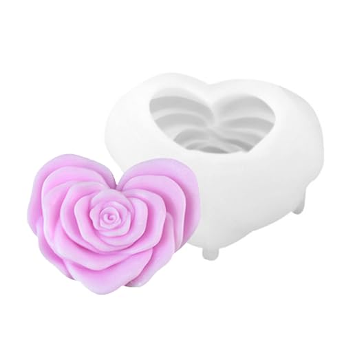 Blumen-Silikonform, Blumenform, Gips-Ornament-Form, Epoxidharz-Form, Seifenherstellung, Aromatherapie-Form, wiederverwendbare Bastelform, Sojawachs-Blumenform, dekorative Form zum Basteln von Veasbuu