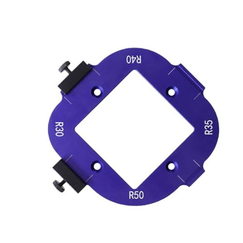Router Eckradius-Schablone, 4-in-1 Bogenwinkelschablone, Aluminiumlegierung, Positionierungsschablone, Bogenschneideschablone, Holzbrett-Bogenschablone, Eckradiusvorrichtung von Veasbuu
