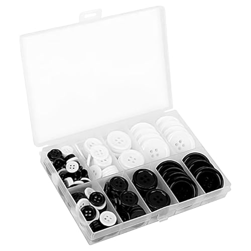 Runde Harzknöpfe Nähknöpfe Set Gemischte Nähknöpfe Schwarz Weiß Harzknöpfe 4-Loch Harzknöpfe Bastelknopf Set Harzknöpfe zum Nähen Nähknopf-Sortiment Multi-Size Harz Runde Harzknöpfe Nähknöpfe Set Gemischte Nähknöpfe Schwarz Weiß Harzknöpfe 4-Loch Harzknöpfe Bastelknopf Set Harzknöpfe zum Nähen Nähknopf-Sortiment Multi-Size Harz von Veasbuu