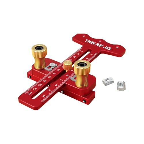 Thin Strip Jig toTable Saw, Precision Rip Fence Attachment Narrow Wood Cuts, Adjustable Woodworking Guide Tool for Homemade Projects, Carpentry and Workshop Use, Color Red Thin Strip Jig toTable Saw, Precision Rip Fence Attachment Narrow Wood Cuts, Adjustable Woodworking Guide Tool for Homemade Projects, Carpentry and Workshop Use, Color Red von Veasbuu