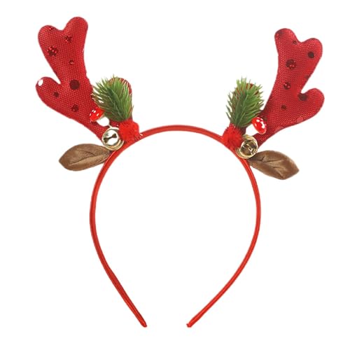 Veasbuu Glitzer-Geweih-Stirnbänder | Geweih-Haarband mit Pailletten, niedliches Weihnachts-Stirnband für Erwachsene, kurzes langes Haar, Geweih, Stirnband, modisch für Bühne, Abendessen Veasbuu Glitzer-Geweih-Stirnbänder | Geweih-Haarband mit Pailletten, niedliches Weihnachts-Stirnband für Erwachsene, kurzes langes Haar, Geweih, Stirnband, modisch für Bühne, Abendessen von Veasbuu