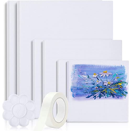 Vebetter Leinwand, 6PCS Leinwand Zum Bemalen, Keilrahmen 30x40,30x20,20x15 Leinwand Mit Malpaletten/Pinsel/Einlagen, Baumwolle Leinwände, kinder Leinwände Set, Hobby Künstler Leinwand Zum Malen Weiß Vebetter Leinwand, 6PCS Leinwand Zum Bemalen, Keilrahmen 30x40,30x20,20x15 Leinwand Mit Malpaletten/Pinsel/Einlagen, Baumwolle Leinwände, kinder Leinwände Set, Hobby Künstler Leinwand Zum Malen Weiß von Vebetter