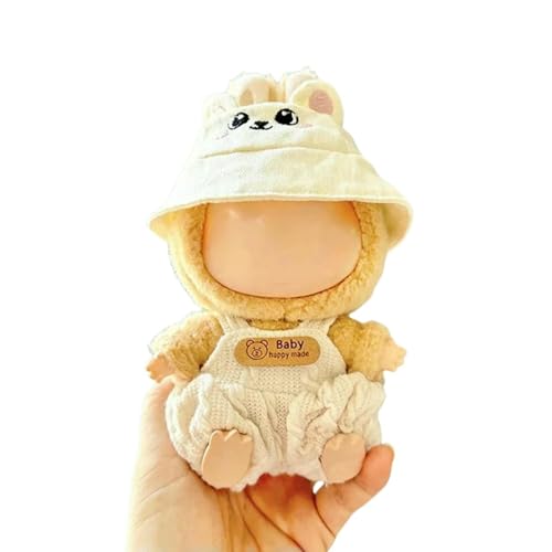 Vectella Labubu 17 cm Mini Plüschpuppen -Outfit -Accessoires Für -Puppen Sitzende Party Plaid Overalls Kleidung-weiß Vectella Labubu 17 cm Mini Plüschpuppen -Outfit -Accessoires Für -Puppen Sitzende Party Plaid Overalls Kleidung-weiß von Vectella