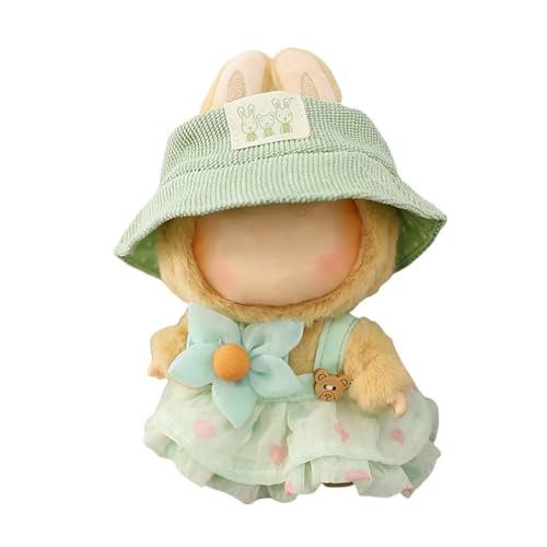 Vectella Labubu Für 17cm Puppe Outfit Gefalteter Rock Blume Haarpinne Set Fischer Hut Kleidung-grünes Kleid Mit Vectella Labubu Für 17cm Puppe Outfit Gefalteter Rock Blume Haarpinne Set Fischer Hut Kleidung-grünes Kleid Mit von Vectella