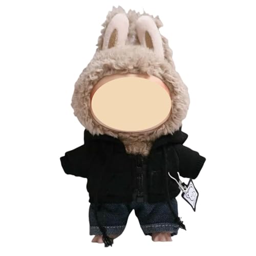 Vectella Labubu Puppen Für 17 cm Sitzparty Das -Outfit -Accessoires Kleidung DIY Kinder Gefügen Hoodie Und Jeans-1set Black Vectella Labubu Puppen Für 17 cm Sitzparty Das -Outfit -Accessoires Kleidung DIY Kinder Gefügen Hoodie Und Jeans-1set Black von Vectella