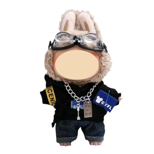 Vectella Labubu Puppen Für 17 cm Sitzparty Das -Outfit -Accessoires Kleidung DIY Kinder Gefügen Hoodie Und Jeans-1set Black1 Vectella Labubu Puppen Für 17 cm Sitzparty Das -Outfit -Accessoires Kleidung DIY Kinder Gefügen Hoodie Und Jeans-1set Black1 von Vectella