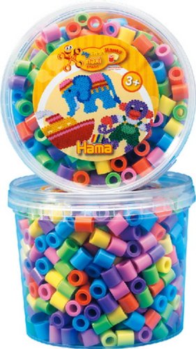 Hama Perlen 8571 Bügelperlen Dose mit ca. 600 bunten Maxi Bastelperlen mit Durchmesser 10 mm im Pastellmix, kreativer Bastelspaß für Groß und Klein Hama Perlen 8571 Bügelperlen Dose mit ca. 600 bunten Maxi Bastelperlen mit Durchmesser 10 mm im Pastellmix, kreativer Bastelspaß für Groß und Klein von Vedes