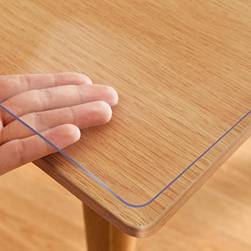 VeeCano Transparenter Tischschutz für Esszimmertisch, Holzmöbel, Tischschutz, Kunststoff, abwischbare Tischdecke, dicke Schreibtischunterlage aus Vinyl, leicht zu reinigen, 71,1 x 274,4 cm von VeeCano