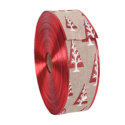 1Stück Weihnachtliches Geschenkband Gewebtem Material mit Roten Kanten Pine Style Dekoband für Bastelarbeiten Blumenarrangements und Festliche Dekorationen 1Stück Weihnachtliches Geschenkband Gewebtem Material mit Roten Kanten Pine Style Dekoband für Bastelarbeiten Blumenarrangements und Festliche Dekorationen von Veemoon
