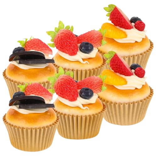Künstliches Cupcake Modell:6 Stück Gefälschtes Cupcake Modell Kuchen Realistischer Gefälschter Cupcake Für Fotografie Requisiten Party Küche Dekorieren Künstliches Cupcake Modell:6 Stück Gefälschtes Cupcake Modell Kuchen Realistischer Gefälschter Cupcake Für Fotografie Requisiten Party Küche Dekorieren von Veemoon