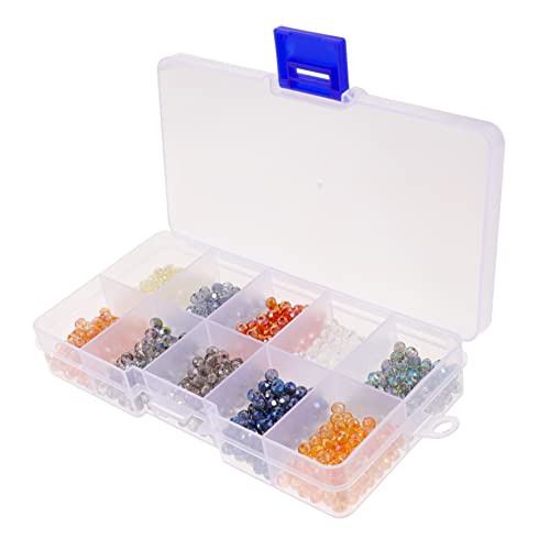 Veemoon 1 Karton Glasperlen DIY Bastelset für Armbänder Bunte Spacer Perlen für Schmuckherstellung für Kreative Projekte und Handarbeiten von Veemoon