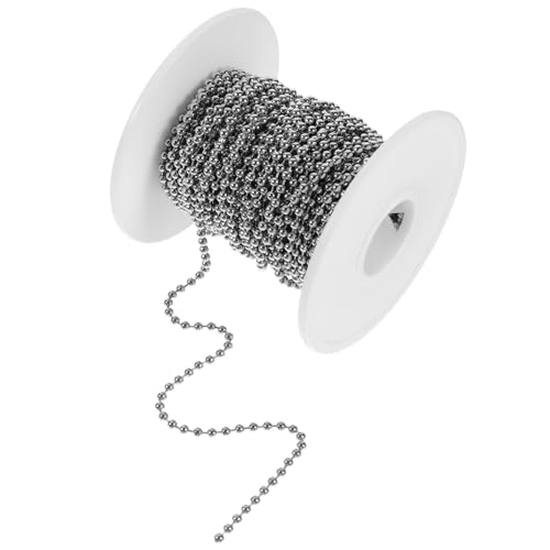 Veemoon 1 Rolle 10 Edelstahl Perlenketten Farbige Schmuck Kugelketten Silberne Kugelketten Halskette Dekorative Stahlkugeln Basteln Herstellen Von Hängenden Halsketten von Veemoon