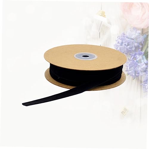Veemoon 1 Rolle Beflockungsband klebeband für kleidung clothing tape Kleidungsband kleidung klebeband geschenkeband Haarband Stoff Spitzenband Samtband Party Geschenkverpackungsband Black von Veemoon