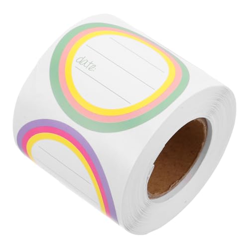 Veemoon 1 Rolle Beschriftungsaufkleber Wasserfeste Leere Etiketten für Gläser Selbstklebend für Marmeladengläser Küchen und pro Rolle von Veemoon