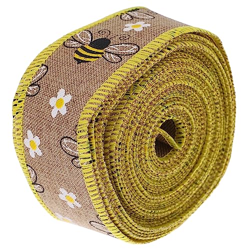 Veemoon 1 Rolle Bienenmuster Geschenkband mit Gewickelten Kanten Yards DIY Verpackungsband für Bastelprojekte für Bows und Floristik Veemoon 1 Rolle Bienenmuster Geschenkband mit Gewickelten Kanten Yards DIY Verpackungsband für Bastelprojekte für Bows und Floristik von Veemoon