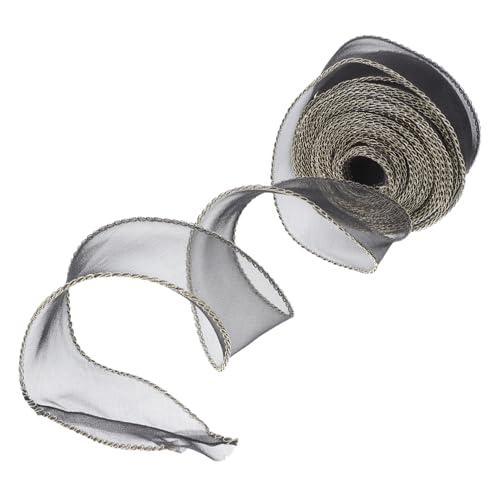 Veemoon 1 Rolle Breites Organza Ribbon mit Goldrand Yards Schwarzes Chiffonband für Hochzeitsdekoration Geschenkverpackung Blumensträuße und Diy Projekte Breit Veemoon 1 Rolle Breites Organza Ribbon mit Goldrand Yards Schwarzes Chiffonband für Hochzeitsdekoration Geschenkverpackung Blumensträuße und Diy Projekte Breit von Veemoon