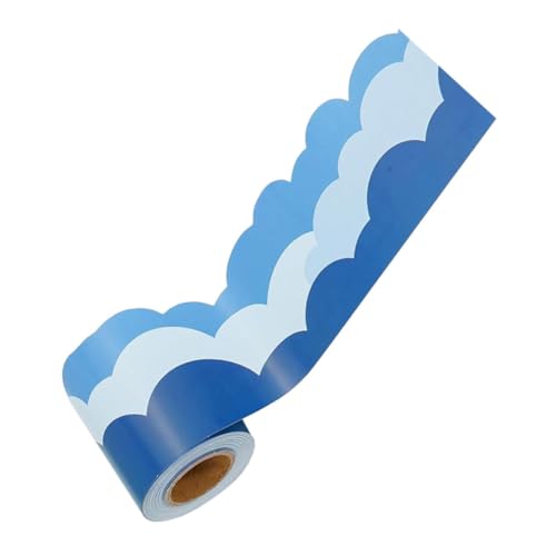 Veemoon 1 Rolle Cloud Form Bordüre für Pinnwände Dekorative Wolkenrand Sticker für Klassenzimmer und Whiteboards Leicht und Zuschneidbar für Kreative Dekorationen von Veemoon