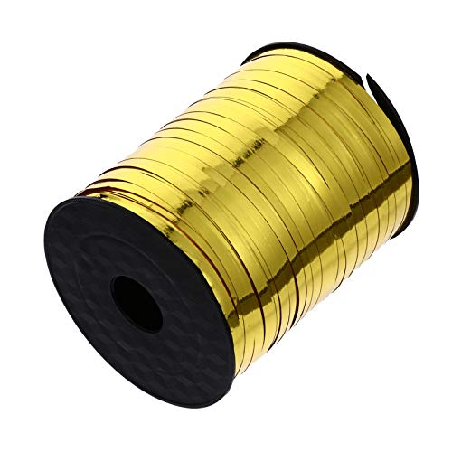 Veemoon 1 Rolle DIY Luftballonband Yards Gold Glänzendes Ringelband für Partys Hochzeiten und DIY Projekte Hochwertiges Geschenkband für Luftballons und Dekoration von Veemoon