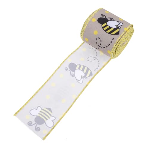 Veemoon 1 Rolle Dekoratives Geschenkband mit Bienenmuster Breit für Hochzeits und Tischdekoration DIY Projekte Verpackungen und Bastelarbeiten Veemoon 1 Rolle Dekoratives Geschenkband mit Bienenmuster Breit für Hochzeits und Tischdekoration DIY Projekte Verpackungen und Bastelarbeiten von Veemoon