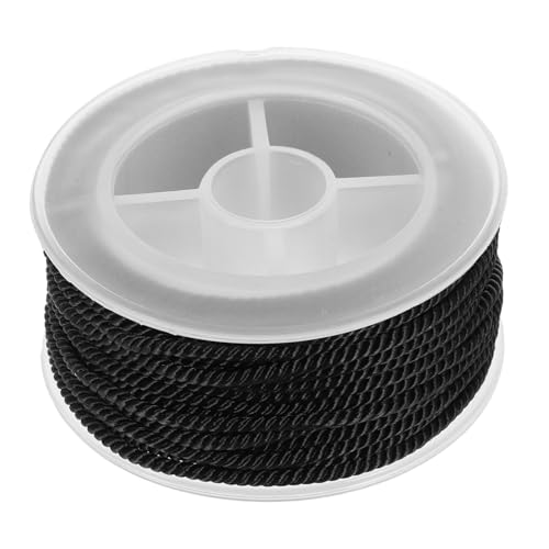 Veemoon 1 Rolle Dreifach Geflochtene Perlen Schnur Schwarze Handarbeitsleine für Armbänder und DIY Dekoration Stark und Glatt für Kreative Projekte Veemoon 1 Rolle Dreifach Geflochtene Perlen Schnur Schwarze Handarbeitsleine für Armbänder und DIY Dekoration Stark und Glatt für Kreative Projekte von Veemoon